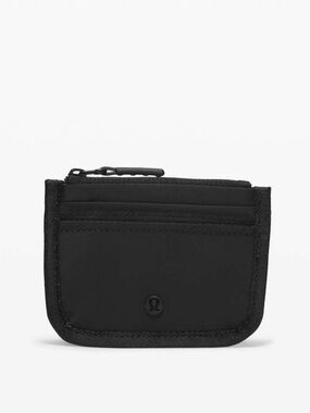 NWT Lululemon True Identity Card Case in Black Zipper Coin Pouch Water Repellent